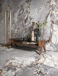 Bakgrundskakel, Textur sten,other marbles, Färg grå, Oglaserad granitkeramik, 120x260 cm, Yta polerad