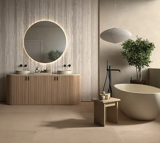 Beige tiles, travertine effect 120x278 (Italy). Reviews. Samples