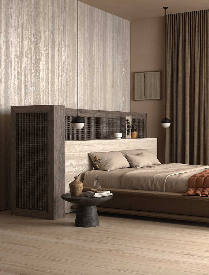 ROOM237('12米) CRUZ BAY STUDIO Arcadian 3 in. x 12 in. Linen Matte Glazed Ceramic