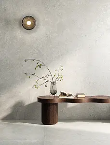 Grundflise, Effekt andre sten, Farve grå, Glaseret porcelænsstentøj, 120x278 cm, Overflade Sleben