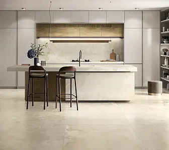 Grundflise, Effekt anden marmor, Farve beige, Glaseret porcelænsstentøj, 120x278 cm, Overflade Sleben
