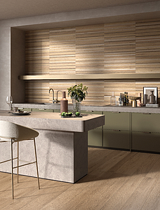 Background tile, Effect wood, Color beige,brown, Glazed porcelain stoneware, 20x150 cm, Finish antislip