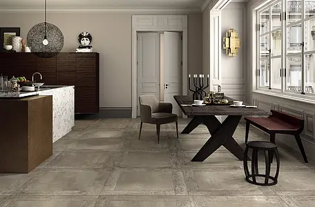 Background tile, Effect wood,concrete, Color beige, Glazed porcelain stoneware, 90x90 cm, Finish matte