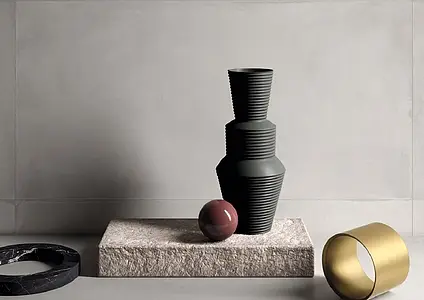 Effekt terrakotta, Farve grå, Grundflise, Glaseret porcelænsstentøj, 60x120 cm, Overflade mat