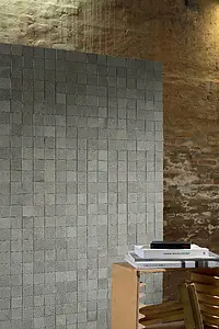 Mosaico, Effetto cemento, Colore grigio, Gres porcellanato non smaltato, 30x30 cm, Superficie antiscivolo