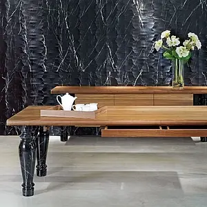 Grundflise, Farve sort, Natursten, 60x60 cm, Overflade mat