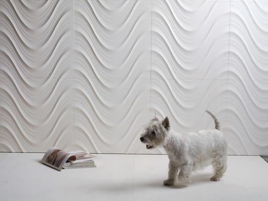 Background tile, Color white, Style designer, Natural stone, 60x60 cm, Finish matte