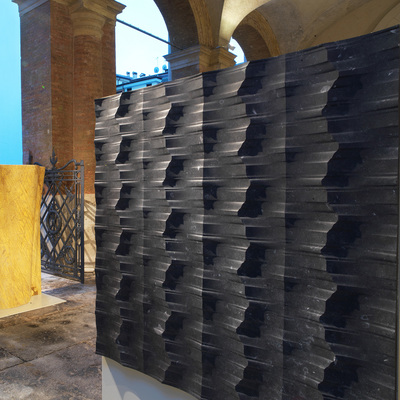 Azulejo base, Color negro, Estilo de autor, Piedra natural, 60x60 cm, Acabado mate