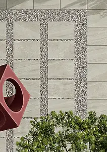 Piastrella di fondo, Effetto pietra,altri tipi di pietre, Colore grigio, Gres porcellanato smaltato, 60x90 cm, Superficie antiscivolo