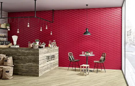 Background tile, Effect unicolor, Color red, Ceramics, 45x120 cm, Finish matte