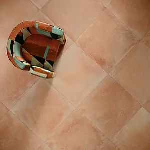 Grundflise, Effekt beton, Farve brun, Uglaseret porcelænsstentøj, 80x80 cm, Overflade skridsikker