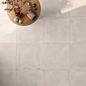 Grundflise, Effekt beton, Farve grå, Uglaseret porcelænsstentøj, 60x60 cm, Overflade skridsikker