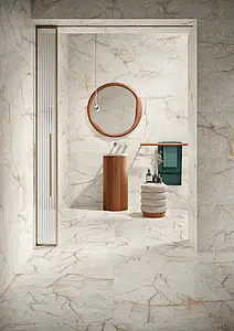 Carrelage, Effet autres types de marbre, Teinte beige, Grès cérame émaillé, 80x80 cm, Surface mate