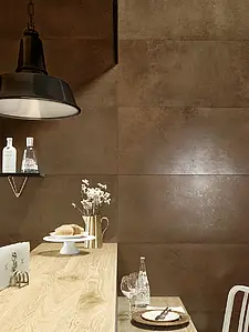 Background tile, Effect metal, Color brown, Ceramics, 45x120 cm, Finish matte