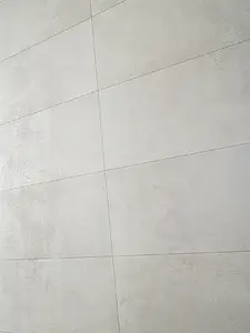 Piastrella di fondo, Effetto metallo, Colore grigio, Ceramica, 35x100 cm, Superficie opaca