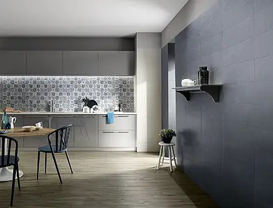 Background tile, Effect unicolor, Color navy blue, Ceramics, 20x60 cm, Finish matte