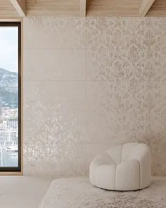 Background tile, Effect metal, Color white, Style designer,left_menu_venecianskij, Glazed porcelain stoneware, 60x120 cm, Finish aged