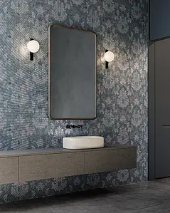 Background tile, Color navy blue, Style designer, Glazed porcelain stoneware, 60x120 cm, Finish aged
