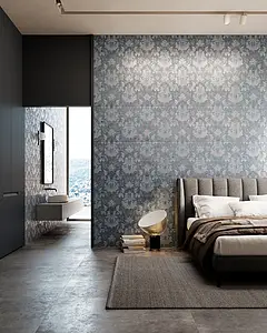 Background tile, Effect metal, Color navy blue, Style designer,left_menu_venecianskij, Glazed porcelain stoneware, 60x120 cm, Finish aged
