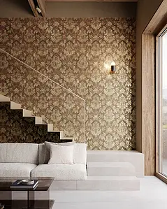 Background tile, Color brown, Style designer, Glazed porcelain stoneware, 60x120 cm, Finish aged
