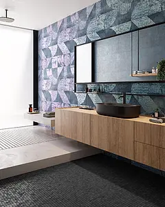 Background tile, Color navy blue, Style patchwork,designer,left_menu_venecianskij, Glazed porcelain stoneware, 60x120 cm, Finish antislip