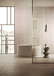Background tile, Effect metal, Color white, Style designer,left_menu_venecianskij, Glazed porcelain stoneware, 60x60 cm, Finish matte