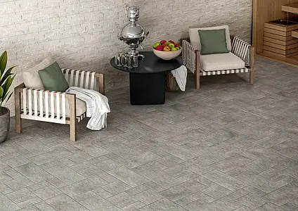 Background tile, Effect other stones, Color grey, Glazed porcelain stoneware, 25x50 cm, Finish antislip