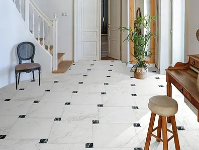 Background tile, Effect carrara, Color white, Unglazed porcelain stoneware, 30x30 cm, Finish matte