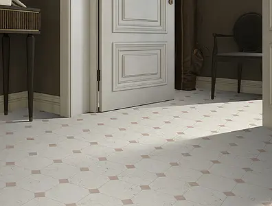 Decorative piece, Effect other marbles, Color pink, Unglazed porcelain stoneware, 4.6x4.6 cm, Finish matte