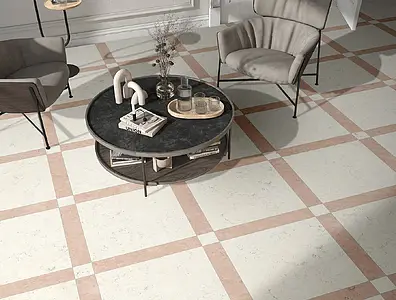 Background tile, Effect other marbles, Color beige,white, Unglazed porcelain stoneware, 7.5x7.5 cm, Finish matte