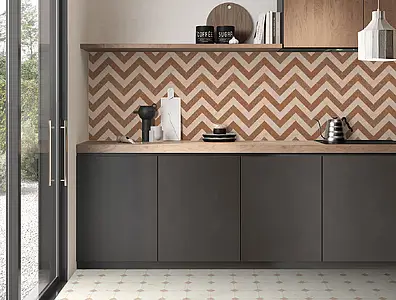 Background tile, Effect other marbles, Color pink, Unglazed porcelain stoneware, 7.5x30 cm, Finish matte