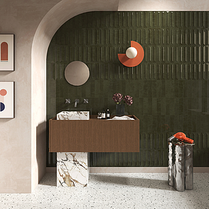 Background tile, Effect terrazzo, Color grey, Unglazed porcelain stoneware, 80x80 cm, Finish matte