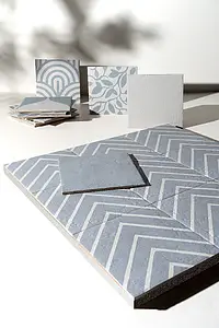 Carrelage, Effet autres types de pierre, Teinte bleu clair, Grès cérame émaillé, 20x20 cm, Surface antidérapante