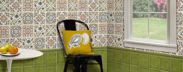 Calabria Ceramic Tiles produced by Mainzu Ceramica, Style patchwork,handmade, 