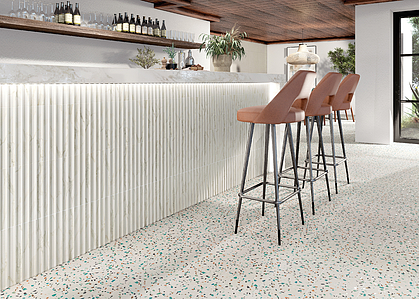 Background tile, Effect other marbles, Color white, Ceramics, 15x30 cm, Finish 3D