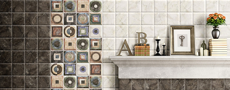 Background tile, Ceramics, 15x15 cm, Surface Finish Honed