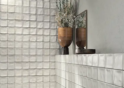 Background tile, Color grey, Ceramics, 20x20 cm, Finish glossy