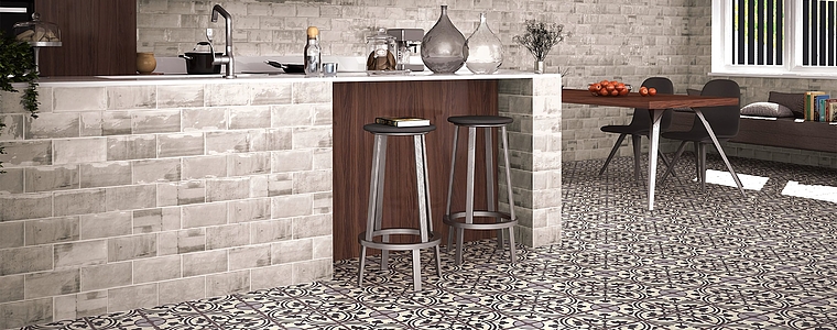 Duomo Ceramic Tiles produced by Mainzu Ceramica, Stone effect, faux encaustic tiles