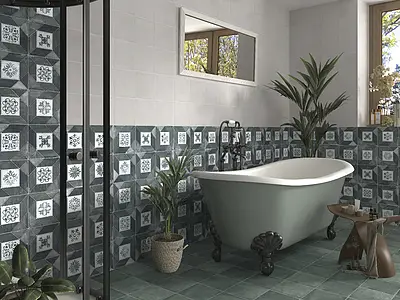 Background tile, Color white, Glazed porcelain stoneware, 20x20 cm, Finish antislip