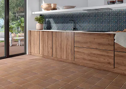 Background tile, Color brown, Glazed porcelain stoneware, 20x20 cm, Finish antislip