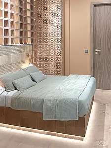 Lattice brick, Color brown, Ceramics, 20x20 cm, Finish matte
