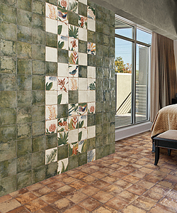 Livorno Ceramic Tiles produced by Mainzu Ceramica, Style patchwork, 