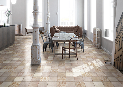 Olimpo Porcelain Tiles produced by Mainzu Ceramica, Style patchwork, 