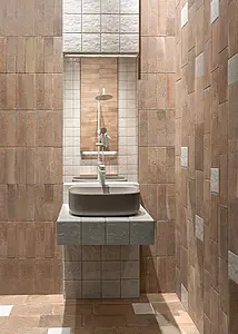 Background tile, Color white, Glazed porcelain stoneware, 15x15 cm, Finish antislip