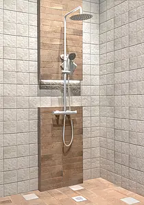 Background tile, Color white, Glazed porcelain stoneware, 15x15 cm, Finish antislip