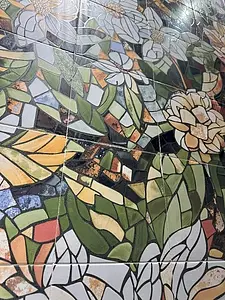 Panel, Farve med flere farver, Glaseret porcelænsstentøj, 120x120 cm, Overflade mat