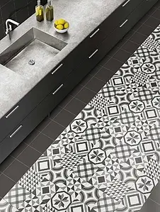 Background tile, Color black, Glazed porcelain stoneware, 20x20 cm, Finish antislip