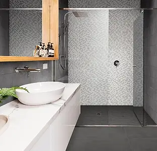 Mosaico, Effetto cemento, Colore grigio, Ceramica, 20x50 cm, Superficie opaca