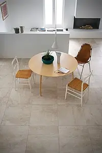 Grundflise, Effekt sten,other stones, Farve beige, Uglaseret porcelænsstentøj, 60x60 cm, Overflade mat