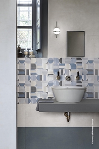 Background tile, Effect concrete, Color navy blue, Ceramics, 40x120 cm, Finish matte